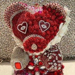 Jeweled Teddy Bears.  designed for Valentines Day